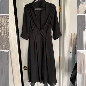 Boohoo Black button up Duster